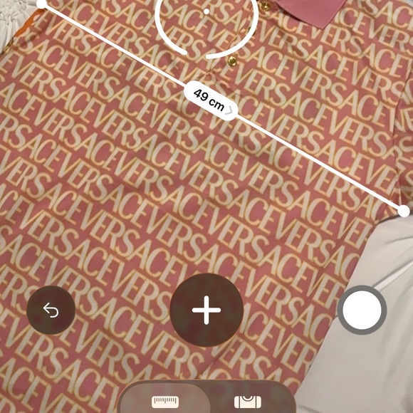 Versace pink & yellow allover polo - Picture 5 of 5